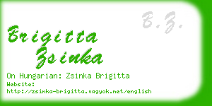 brigitta zsinka business card